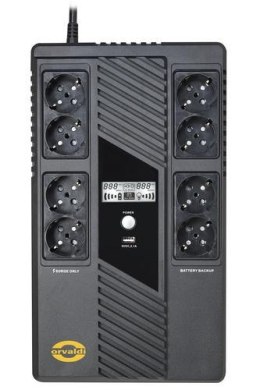 Zasilacz UPS Orvaldi AM-1000LCD USB czarny