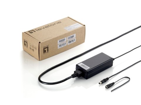 LevelOne POW-4801 adapter zasilający/ inwentor Wewnętrzna 60 W Czarny