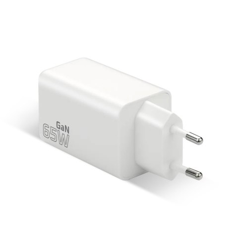 EVERACTIVE ŁADOWARKA SIECIOWA GAN 1 X USB, 2 X USB-C QUICK CHARGE 4+ 65W BIAŁA SC-655Q
