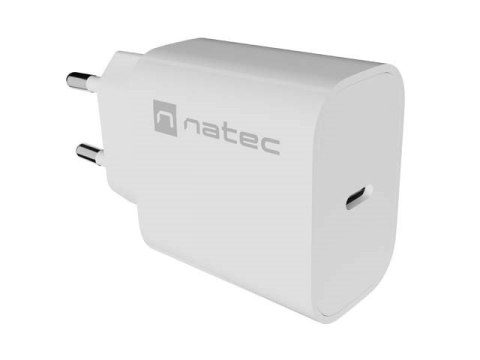 NATEC ŁADOWARKA SIECIOWA RIBERA 1X USB-C 20W BIAŁA