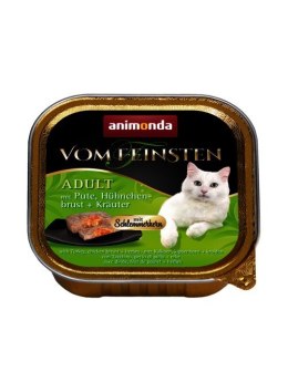 ANIMONDA Vom Feinsten Classic Cat indyk, pierś z kurczaka i zioła - mokra karma dla kota - 100g