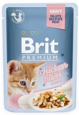 Brit Cat Pouch Gravy Kitten Fillets Chicken 85g