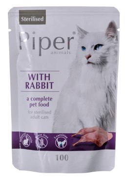 DOLINA NOTECI Piper Sterilised z królikiem - mokra karma dla kotów sterylizowanych - 100 g