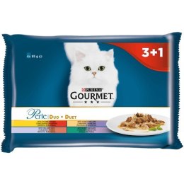 GOURMET PERLE Duet Mięsny - mokra karma dla dorosłego kota - 4x85g