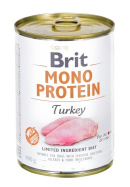 BRIT Mono Protein Turkey - mokra karma z indykiem dla psa - 400 g