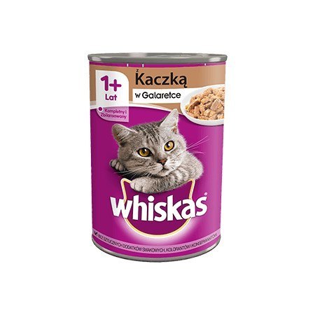 WHISKAS Adult z Kaczką w galaretce - mokra karma dla kota - 400 g