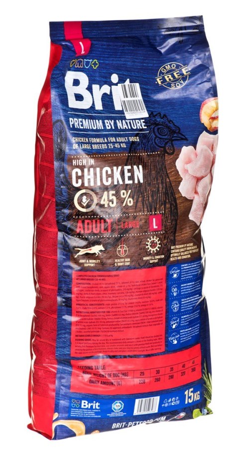 BRIT PREMIUM BY NATURE Adult L - sucha karma dla psów dorosłych dużych ras - 15 kg