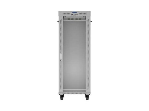 SZAFA INSTALACYJNA RACK STOJĄCA 19" 32U 600X800 SZARA DRZWI PRZESZKLONE LCD LANBERG (FLAT PACK) V2