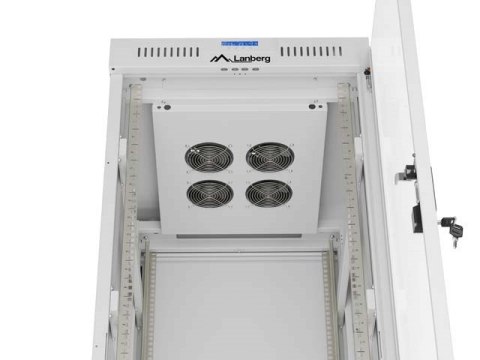 SZAFA INSTALACYJNA RACK STOJĄCA 19" 32U 600X800 SZARA DRZWI PRZESZKLONE LCD LANBERG (FLAT PACK) V2