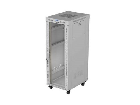 SZAFA INSTALACYJNA RACK STOJĄCA 19" 32U 600X800 SZARA DRZWI PRZESZKLONE LCD LANBERG (FLAT PACK) V2