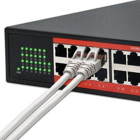 Qoltec Przełącznik sieciowy SWITCH Gigabit Ethernet | 24x RJ45 | 2x SFP | 1000 Mb/s
