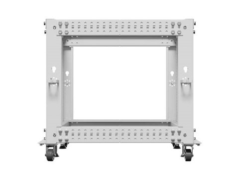 Otwarty Rack 19" 9U 600x600-1100 regulowany szary Lanberg