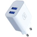 3MK Ładowarka sieciowa 10W 2xUSB-A 2,4A FlowPower biała