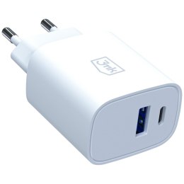 3MK Ładowarka sieciowa 30W USB-A USB-C PD3.0 QC4+ FlowPower biała