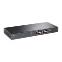 TP-Link TL-SL1218MP przełącznik sieciowy Nie zarządzany Fast Ethernet (10/100) Obsługa PoE Czarny