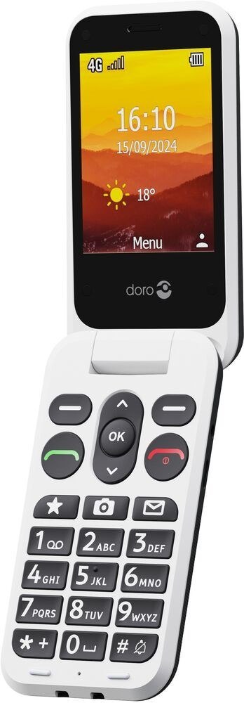 Doro Leva L30 7,11 cm (2.8") 142,7 g Czarny, Biały Telefon funkcjonalny