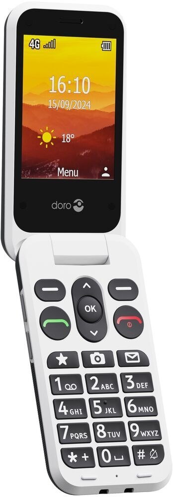 Doro Leva L30 7,11 cm (2.8") 142,7 g Czarny, Biały Telefon funkcjonalny
