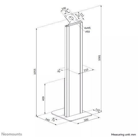 Neomounts Podstawka podłogowa do tabletu FL15-628BL1 STAND TABLET