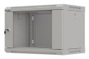 LANBERG SZAFA INSTALACYJNA RACK WISZĄCA 19" 6U 540X350 SZARA DRZWI PRZESZKLONE (FLAT PACK)