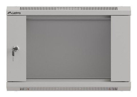 LANBERG SZAFA INSTALACYJNA RACK WISZĄCA 19" 6U 540X350 SZARA DRZWI PRZESZKLONE (FLAT PACK)