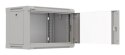 LANBERG SZAFA INSTALACYJNA RACK WISZĄCA 19" 6U 540X350 SZARA DRZWI PRZESZKLONE (FLAT PACK)