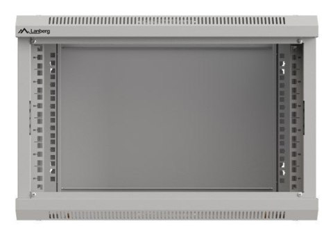 LANBERG SZAFA INSTALACYJNA RACK WISZĄCA 19" 6U 540X350 SZARA DRZWI PRZESZKLONE (FLAT PACK)