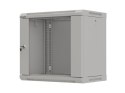 LANBERG SZAFA INSTALACYJNA RACK WISZĄCA 19" 9U 540X350 SZARA DRZWI PRZESZKLONE (FLAT PACK)