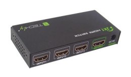 TECHLY Przełącznik switch HDMI 1.4 3x1 4K60Hz z pilotem 309913
