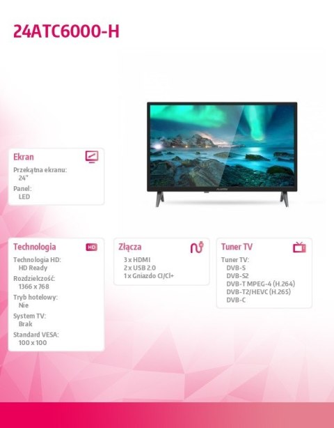 Allview Telewizor 24 cale LED 24ATC6000-H