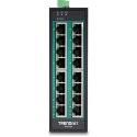 TRENDnet Industrial Switch 16-Port Gbit PoE+ DIN-Rail