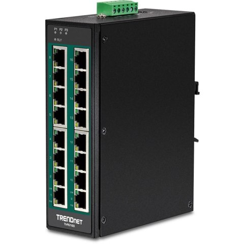 TRENDnet Industrial Switch 16-Port Gbit PoE+ DIN-Rail