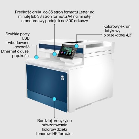 HP Color LaserJet Pro LaserJet Pro 4302fdn Multifunction W kolorze Drukarka, Tylko Ethernet; Kopiarka, skaner
