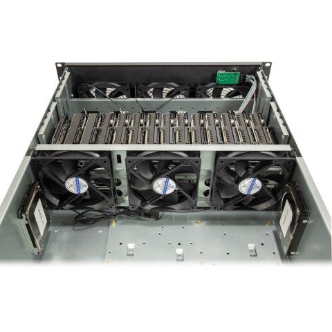 Inter-Tech 4F28 Rack Czarny, Srebrny