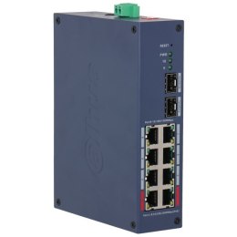 Dahua Technology CHS4210-8GT-110 przełącznik sieciowy Zarządzany L2 Gigabit Ethernet (10/100/1000) Obsługa PoE DIN rail Ciemny N