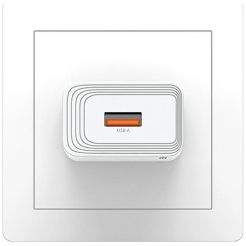 USAMS Ładowarka sieciowa T69 18W USB-A biała