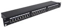 INTELLINET 24-Port Cat6a Patchpanel FTP 1HE schwarz