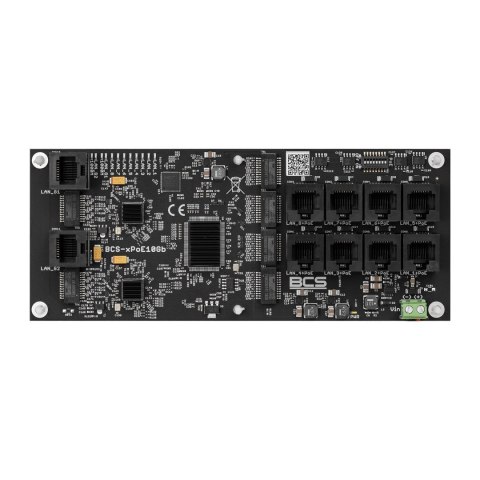 BCS BCS-XPOE10GB-II przełącznik sieciowy Nie zarządzany Fast Ethernet (10/100) Obsługa PoE Czarny