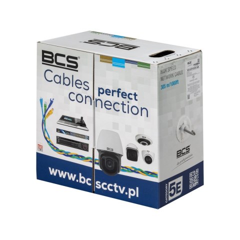 BCS BCS-U/UTP-CAT5E-LSOH kabel sieciowy Szary 305 m U/UTP (UTP) Okrągły