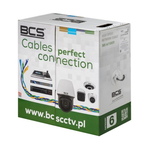 BCS BCS-U/UTP-CAT6-LSOH kabel sieciowy Szary 305 m U/UTP (UTP) Okrągły