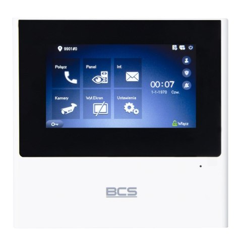 BCS BCS-MON4000W-S wideodomofon 10,9 cm (4.3") Czarny, Biały