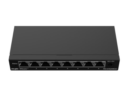Ruijie Networks RG-ES208GC przełącznik sieciowy Zarządzany L2 Gigabit Ethernet (10/100/1000) Szary