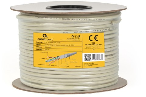 Gembird Kabel FTP KAT 6 drut 100m szary