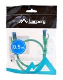LANBERG PATCHCORD S/FTP KAT.6A 0.5M ZIELONY LSZH CCA (FLUKE PASSED) PCF6A-10CC-0050-G
