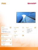 Sharp Monitor wielkoformatowy MultiSync P506 50 cali UHD 700cd/m2 24/7