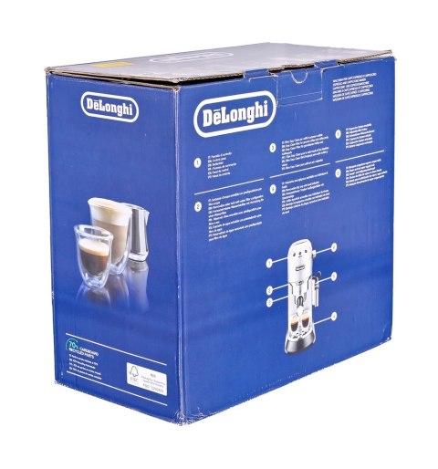 Ekspres kolbowy DeLonghi Dedica Style EC 685.M (1350W; kolor srebrny) (WYPRZEDAŻ)