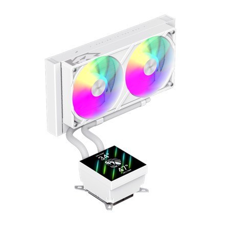 Gamemax CPU Liquid Cooler | GLACIER 240 LCD WH | White