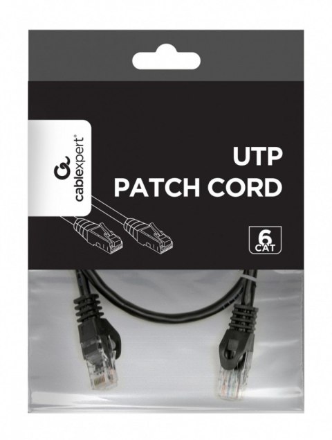 Gembird Patch cord Kat.6 UTP 0.5m czarny