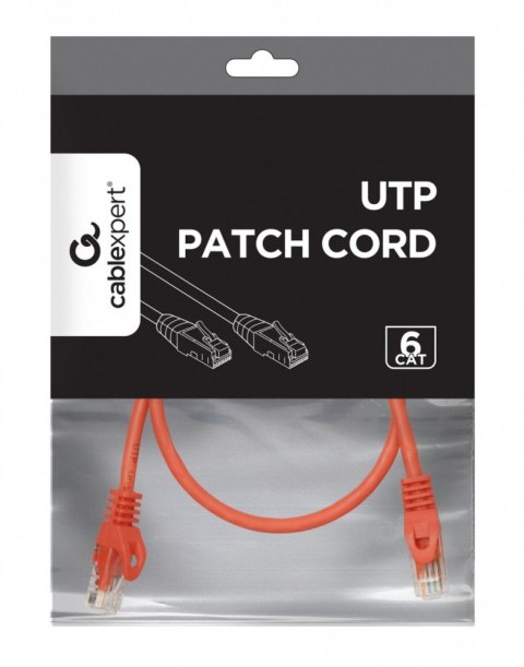 Gembird Patch cord Kat.6 UTP 0.5m czerwony
