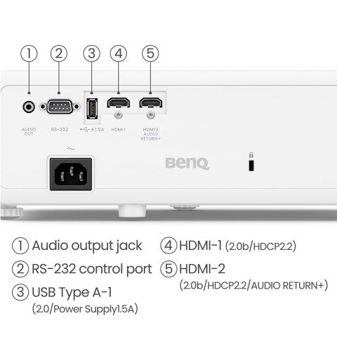 Projektor BenQ TK710 o standardowym rzucie 3200ANSI lumenów DLP UHD 4K (3840x2160) Kompatybilność 3D