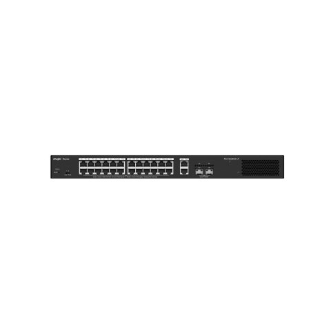 Ruijie Networks RG-ES228GS-LP przełącznik sieciowy Zarządzany L2 Gigabit Ethernet (10/100/1000) Obsługa PoE Desktop Czarny